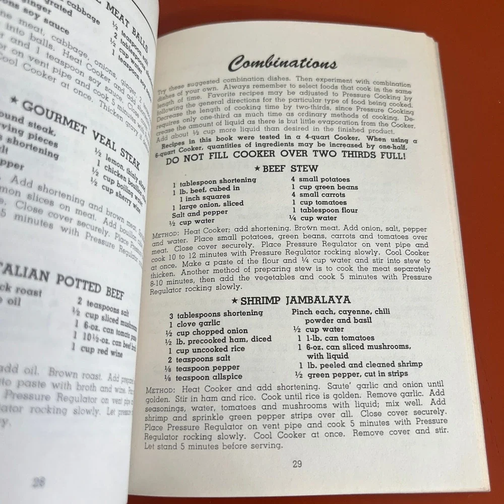 Vintage 1974 Presto Pressure Cooker Recipe and Instruction Book Manual 64 Pages